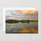 Schöner See am Sonnenuntergang Einladung (Vorne/Hinten)
