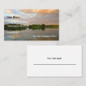 Schöner See am Sonnenuntergang Terminkarte (Vorne/Hinten)