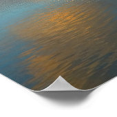 Schöner See bei Sonnenuntergang Poster (Ecke)