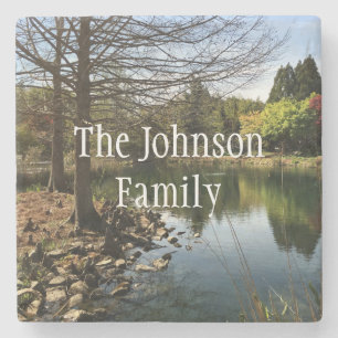 Schöner See Foto Steinuntersetzer