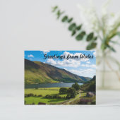 Schöner See in Snowdonia im Sommer Postkarte (Stehend Vorderseite)