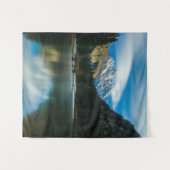 Schöner See mit Bergen Zgornje Jezersko Wandteppich (Vorderseite (Horizontal))