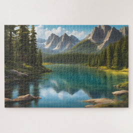 Schöner See mit Reflektionen Puzzle
