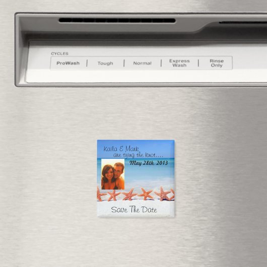 Schöner Seestrand Save the Date Foto Magnet (In Situ (Geschirrspüler))