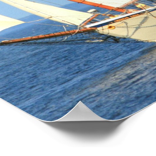 Schoner segelte Poster (Ecke)