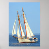 Schoner segelte Poster (Vorne)