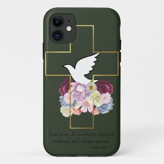 Schöner Segen Dunkelgrünes Gehäuse Case-Mate iPhone Hülle (Rückseite)