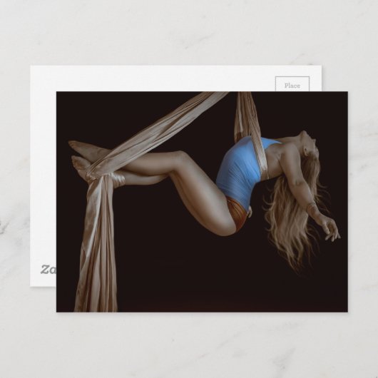 Schöner Seidenperformer Postkarte (Vorne/Hinten)