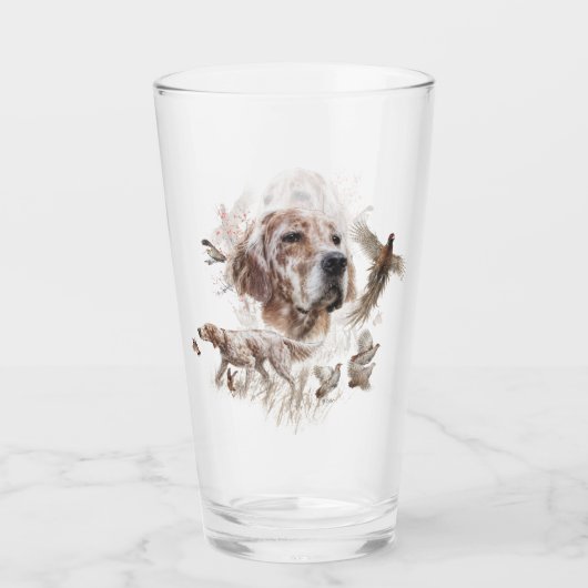 Schöner Setter, Kunst Glas (Vorderseite)