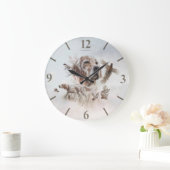 Schöner Setter, Kunst Große Wanduhr (Zuhause)