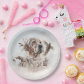 Schöner Setter, Kunst Pappteller (Party)