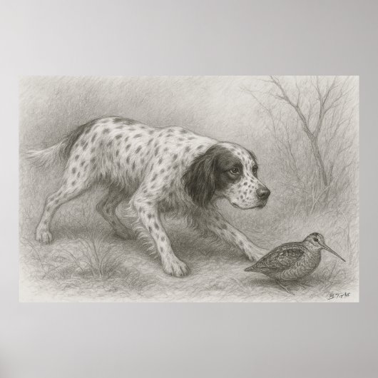 Schöner Setter, Kunst Poster (Vorne)