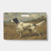 Schöner Setter mit Fasanen, Kunst Ausweis (Rückseite)