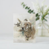 Schöner Setter mit Fasanen, Kunst Feiertagspostkarte (Stehend Vorderseite)