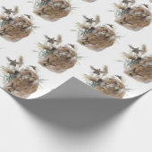 Schöner Setter mit Fasanen, Kunst Geschenkpapier (Ecke)