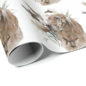Schöner Setter mit Fasanen, Kunst Geschenkpapier (Rolleneckpunkt)
