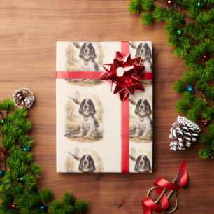 Schöner Setter mit Fasanen , Kunst Geschenkpapier