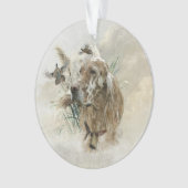 Schöner Setter mit Fasanen, Kunst Ornament (Vorderseite)