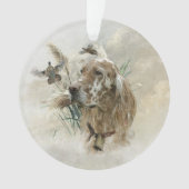 Schöner Setter mit Fasanen, Kunst Ornament (Vorderseite)