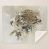 Schöner Setter mit Fasanen, Kunst Sherpadecke (Vorderseite (Horizontal))