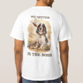 Schöner Setter mit Fasanen, Kunst T-Shirt (Rückseite)