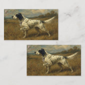 Schöner Setter mit Fasanen, Kunst Visitenkarte (Vorne/Hinten)