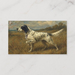 Schöner Setter mit Fasanen, Kunst Visitenkarte