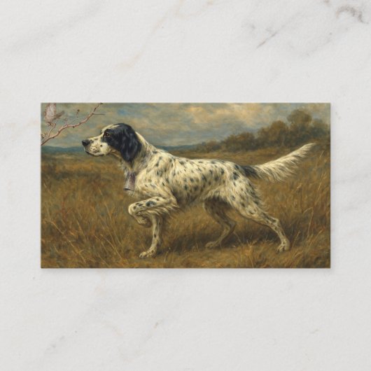 Schöner Setter mit Fasanen, Kunst Visitenkarte (Vorderseite)