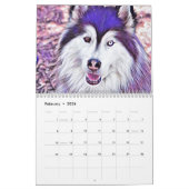 Schöner Sibirien Husky 2020 Mauer Kalender (Feb 2026)