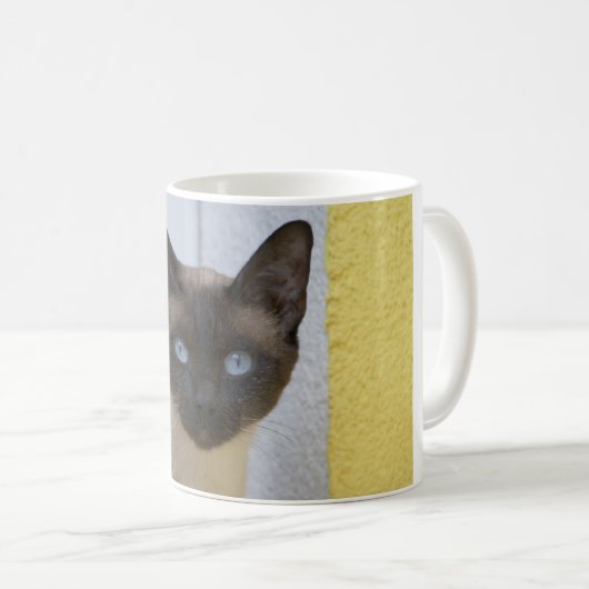 Schöner Siegel-Punkt-siamesische Katze Kaffeetasse (VorderseiteRechts)