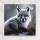 Schöner Silberfuchs Geschenkanhänger (Rückseite)