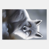 Schöner Silberfuchs Geschenkpapier Set (Vorderseite 3)