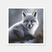 Schöner Silberfuchs Serviette (Vorderseite)