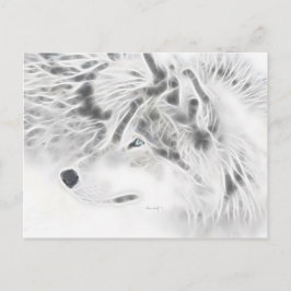 Schöner SilberWolf Postkarte