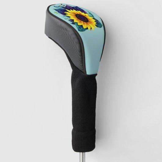 Schöner Single Open Sunflower Golf Headcover (angewinkelt)
