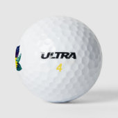 Schöner Single Open Sunflower Golfball (Logo)