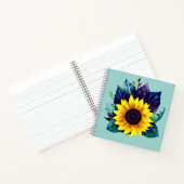 Schöner Single Open Sunflower Notizblock (Innenseite)