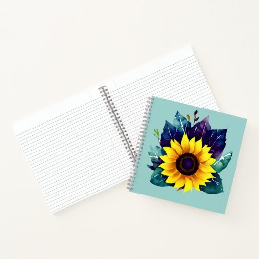 Schöner Single Open Sunflower Notizblock (Innenseite)