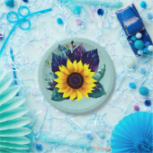 Schöner Single Open Sunflower Pappteller (Party)