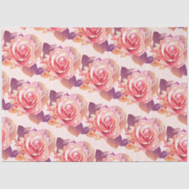 Schöner Single Pink Rose Seidenpapier