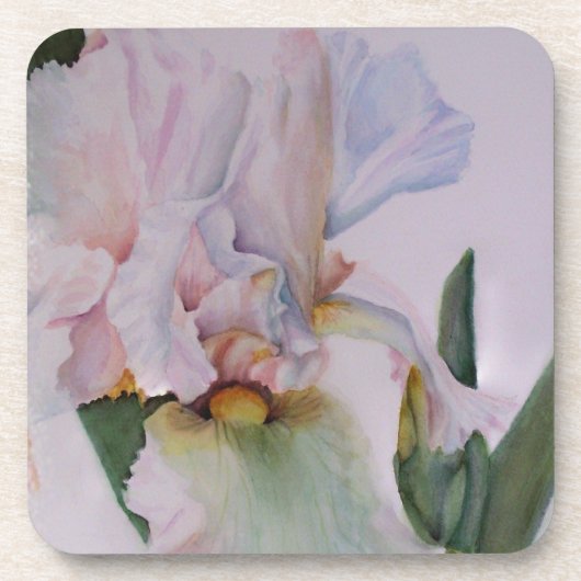 SCHÖNER SINGLE WEISSE IRIS UNTERSETZER (Vorderseite)