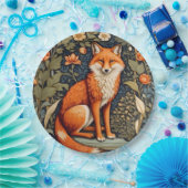 Schöner sitzender roter Fuchs, inspiriert von Will Pappteller (Party)