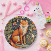 Schöner sitzender roter Fuchs, inspiriert von Will Pappteller (Party)