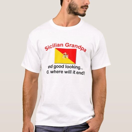 Schöner sizilianischer Großvater T-Shirt (Vorderseite)