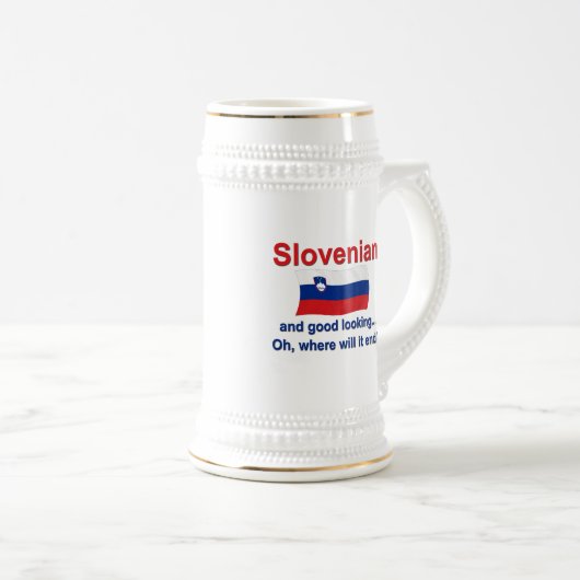 Schöner Slowene Bierglas (VorderseiteRechts)
