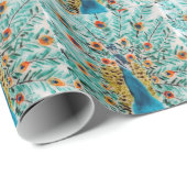 Schöner Smaragdgrün und türkis Peacock Geschenkpapier (Rolleneckpunkt)