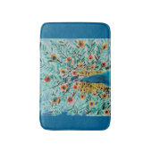 Schöner Smaragdgrün-und Türkis-Pfau Badematte (Vorderseite Vertikal)