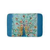 Schöner Smaragdgrün-und Türkis-Pfau Badematte (Vorderseite)