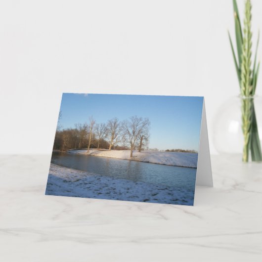 Schöner Snowy Lake Karte (Vorderseite)