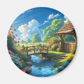 Schöner Sommer, bunte Illustration, Magnet (Vorne)